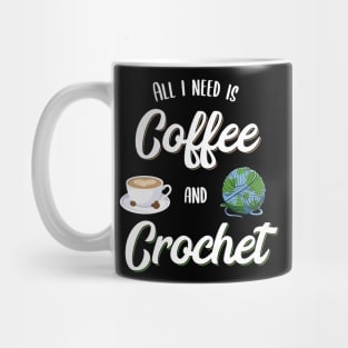 Crochet and Coffee Knitting Coffee Lover Gift Idea Mug